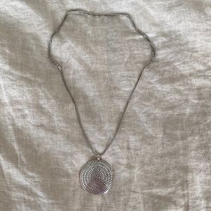 Silver medallion necklace